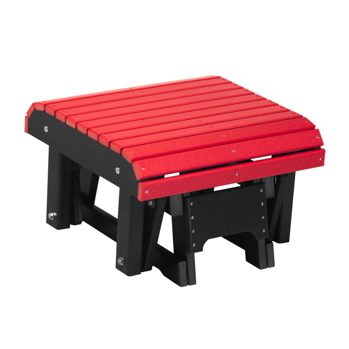 This is the Red and Black colored glider footrest on a white background.
