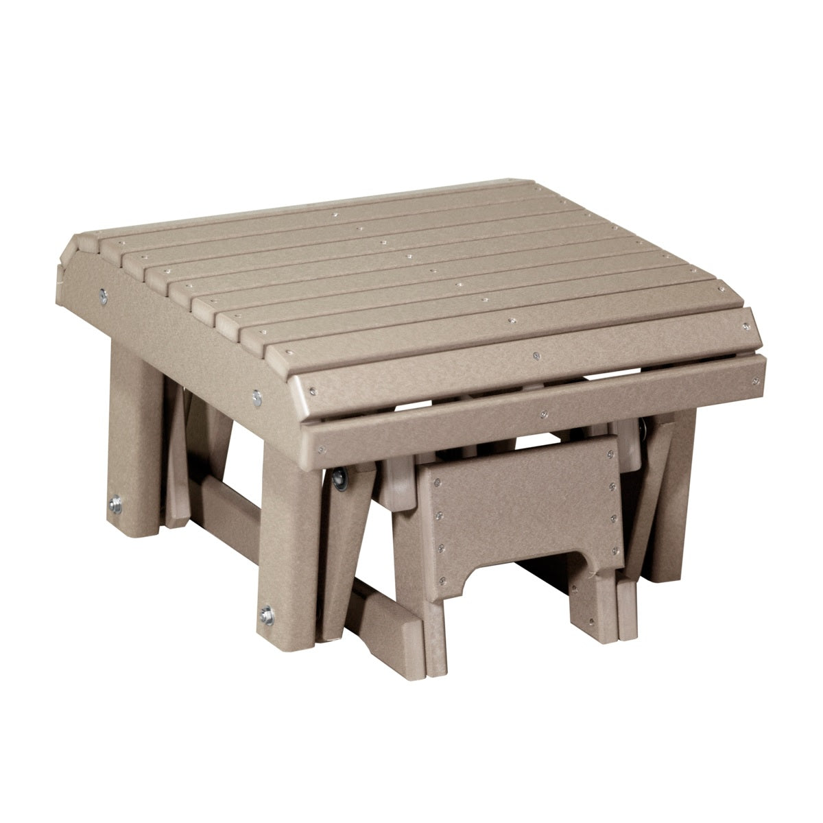 This is the Weatherwood colored glider footrest on a white background.