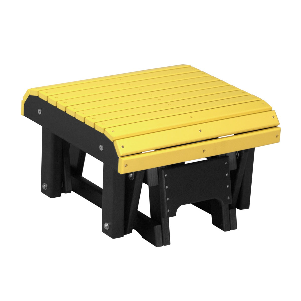 This is the Yellow and Black colored glider footrest on a white background.