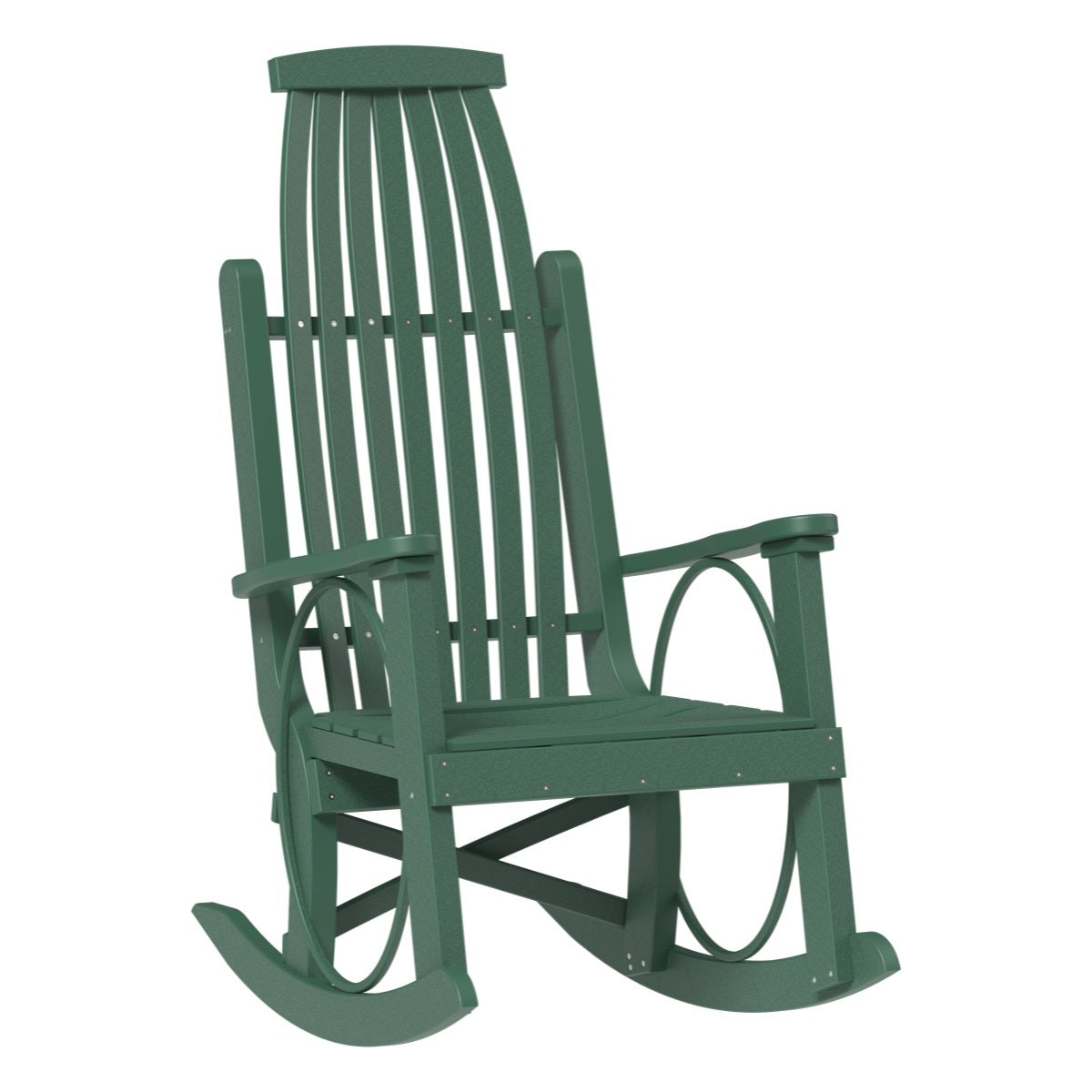 This is the Green colored Grandpa's Rocker Chair on a white background.