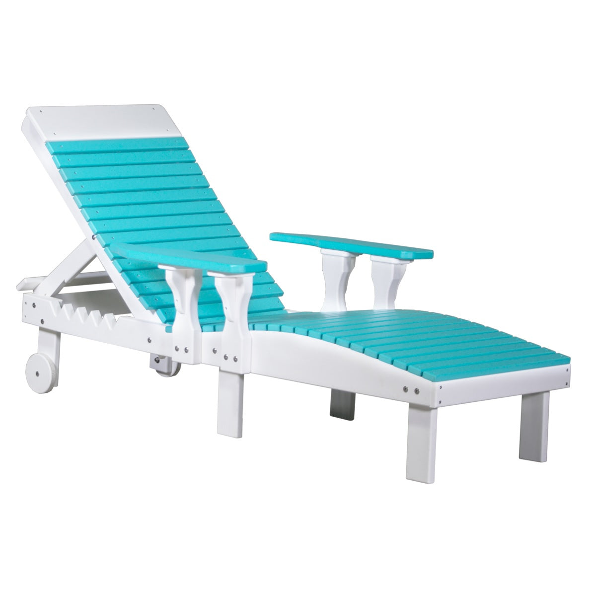 This is the Aruba Blue and White colored lounge chair on a white background.