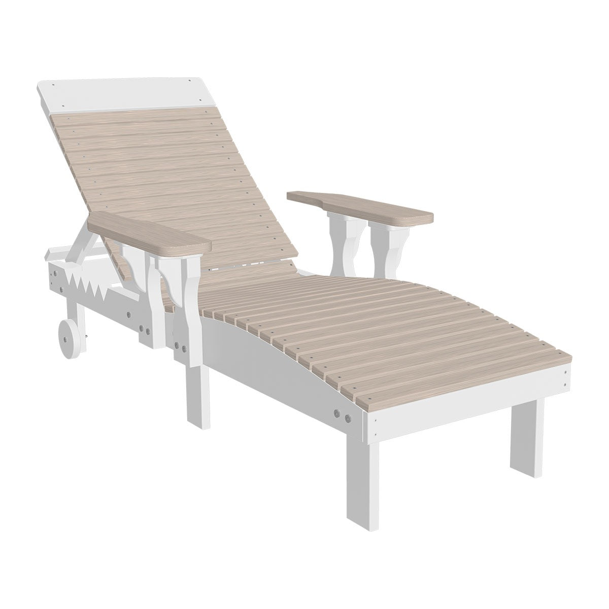 This is the Birch and White colored lounge chair on a white background.