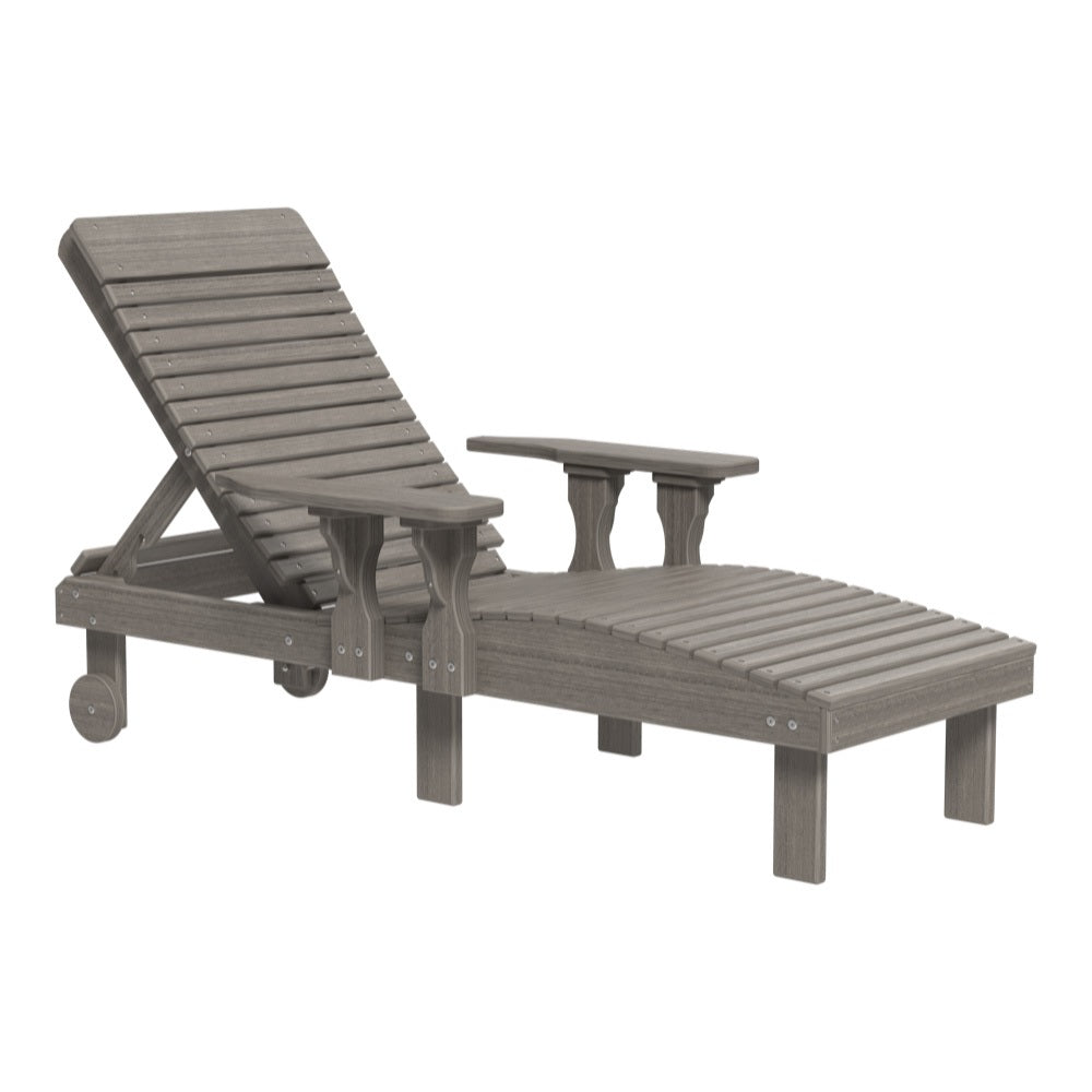 This is the Coastal Gray colored lounge chair on a white background.