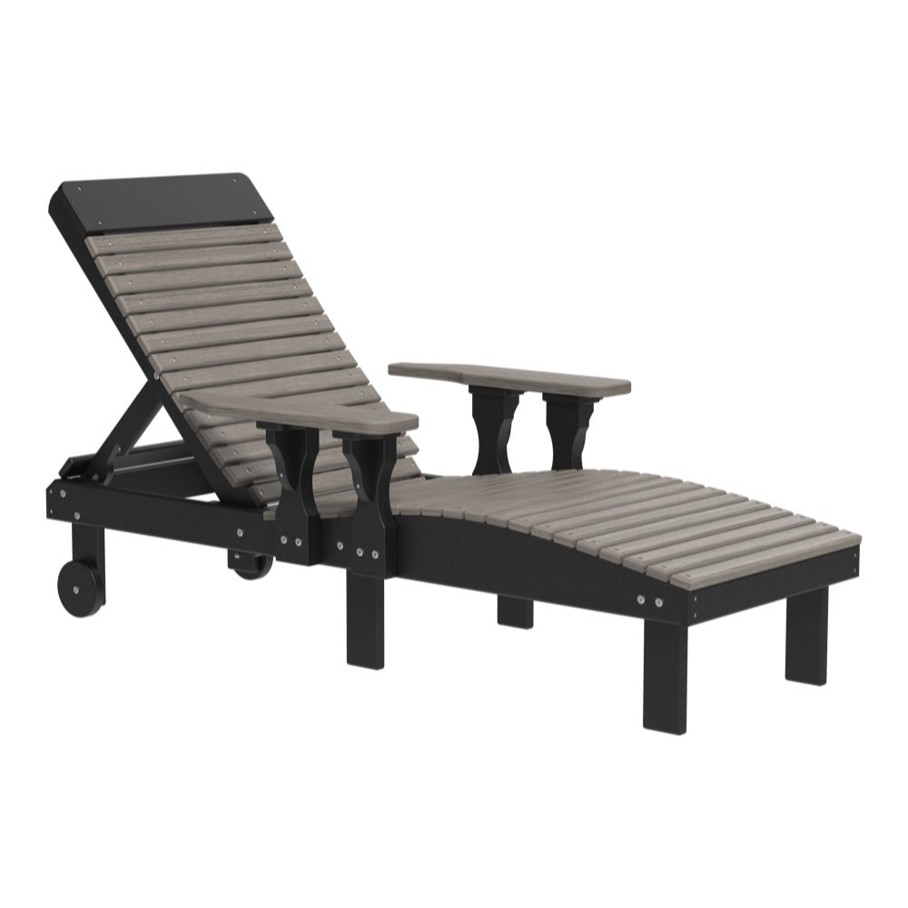 This is the Coastal Gray and Black colored lounge chair on a white background.