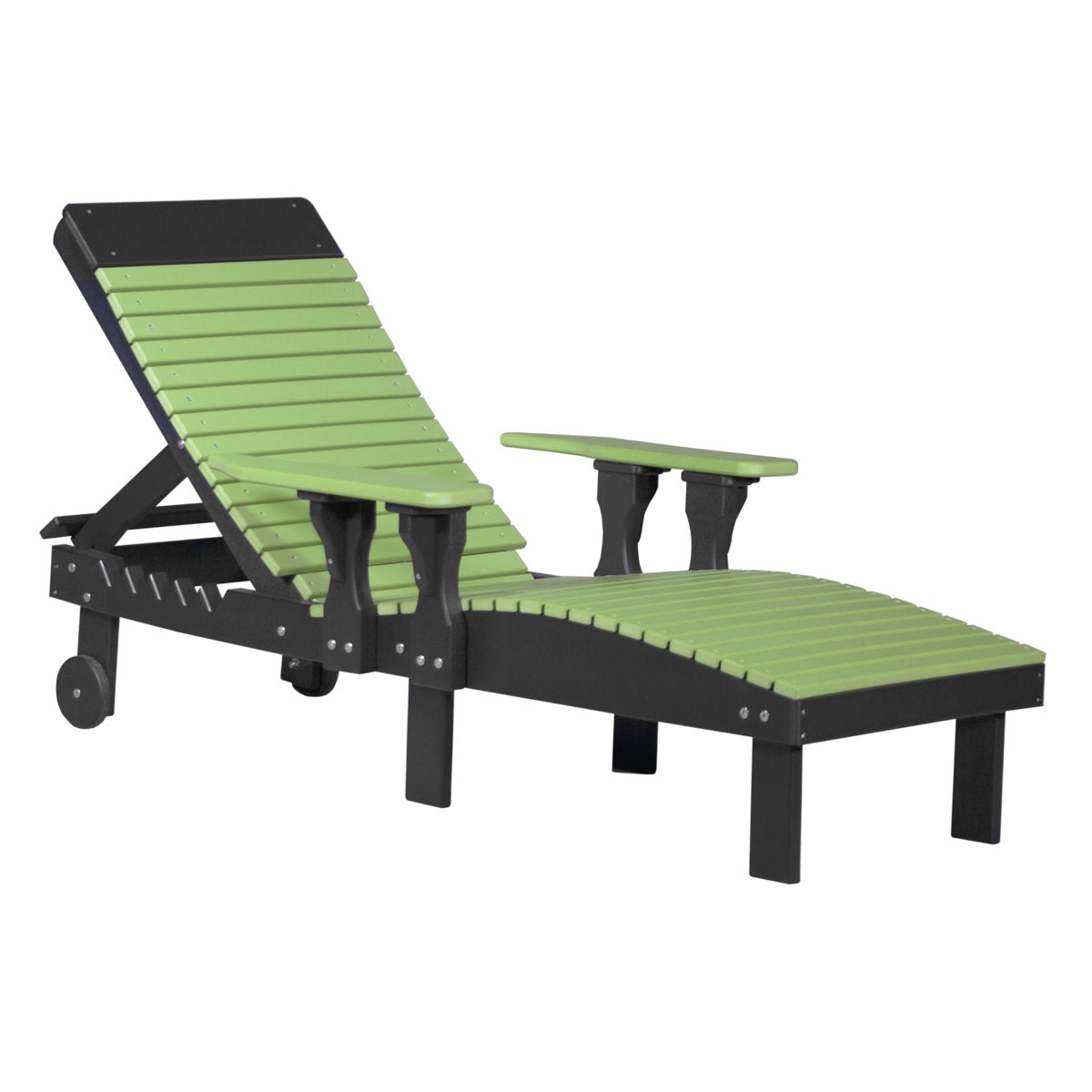 This is the Lime Green and Black colored lounge chair on a white background.