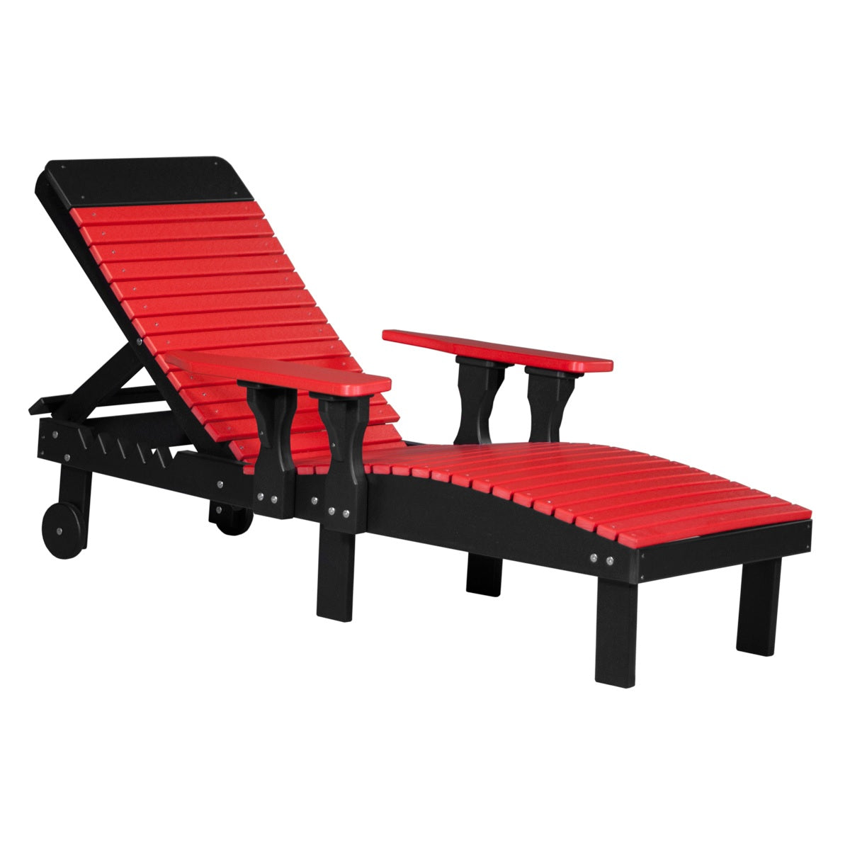 This is the Red and Black colored lounge chair on a white background.