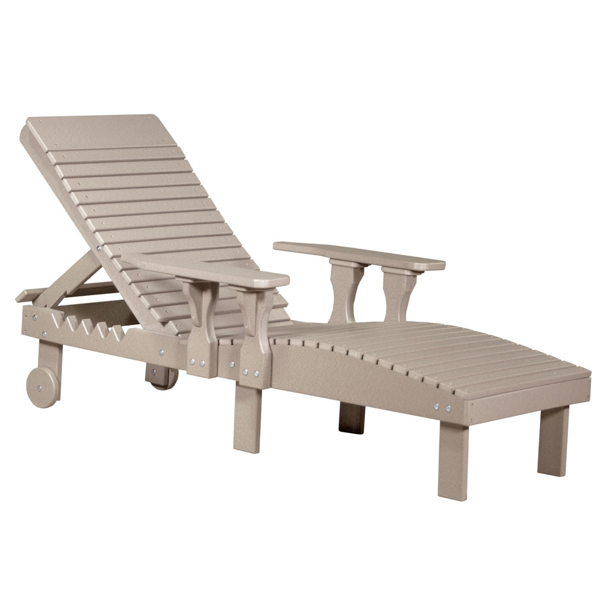 This is the Weatherwood colored lounge chair on a white background.