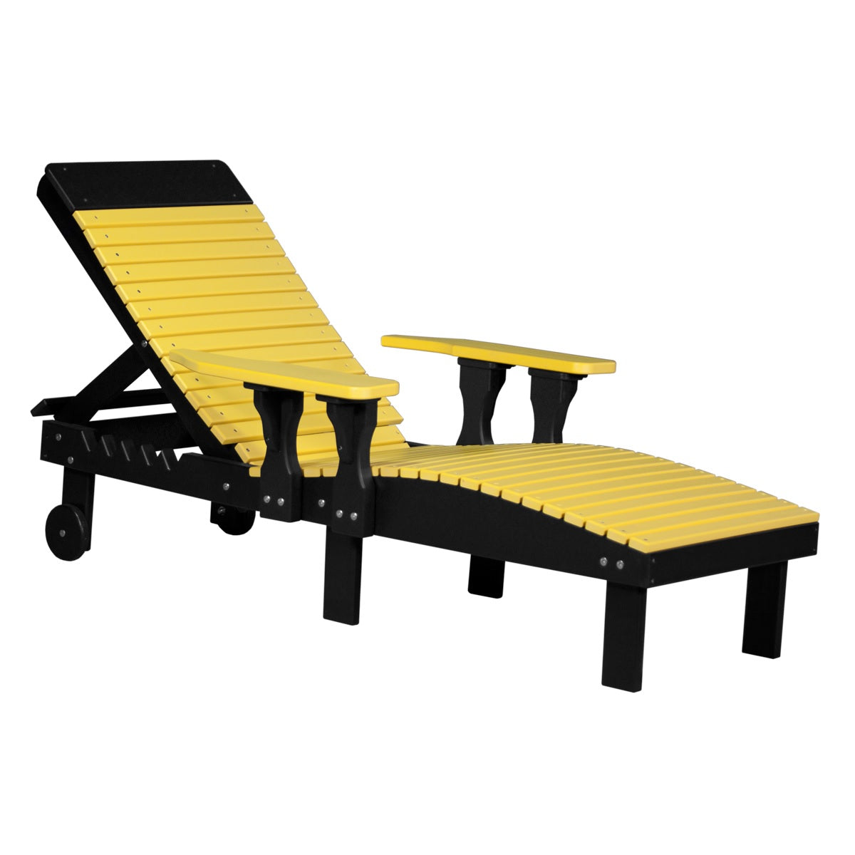 This is the Yellow and Black colored lounge chair on a white background.