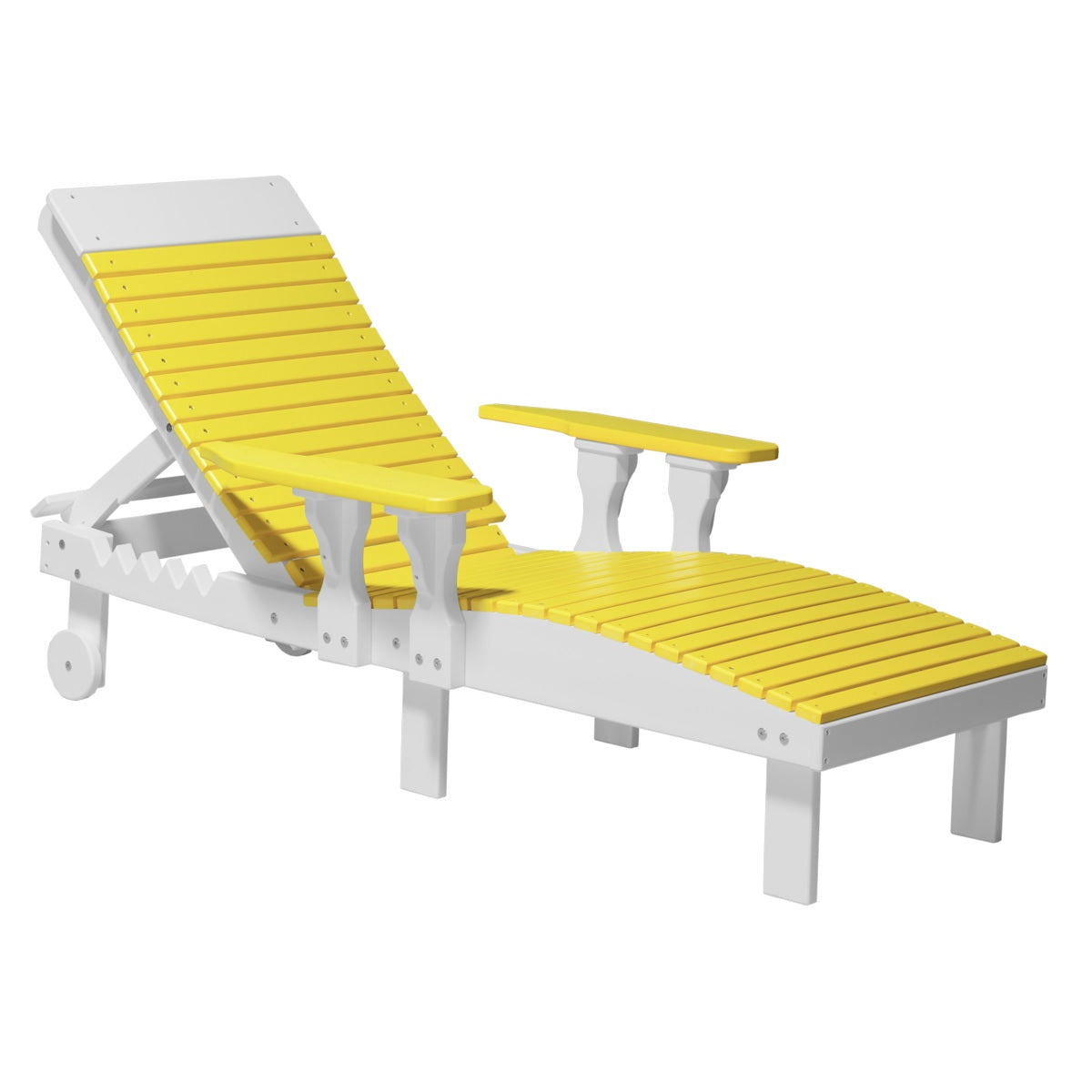 This is the Yellow and White colored lounge chair on a white background.