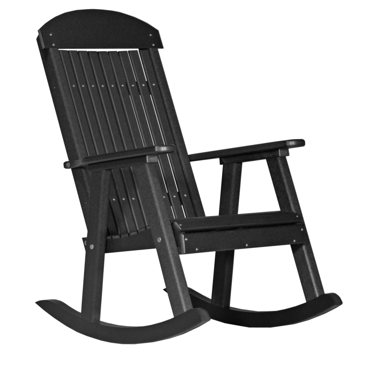 This is the Black colored Porch Rocker Chair on a white background.