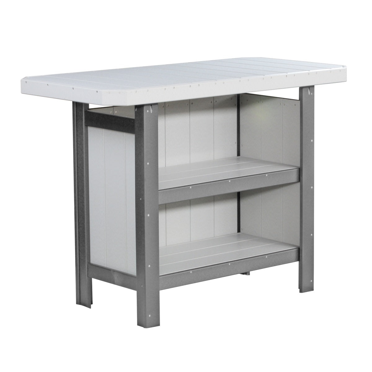 This is the Dove Gray and Slate colored Serving Bar on a white background.