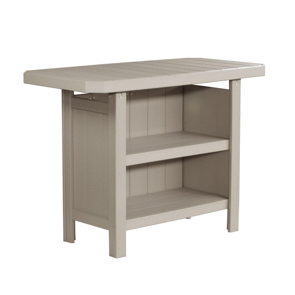 This is the Weatherwood colored Serving Bar on a white background.