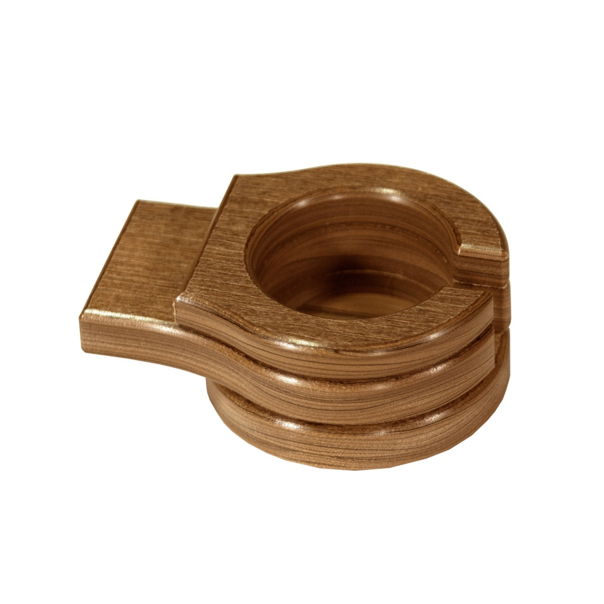 This is the Antique Mahogany colored cup holder add-on on a white background.