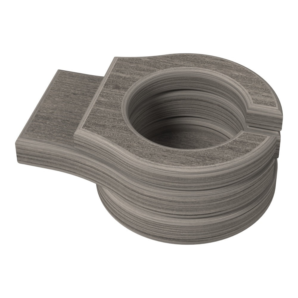 This is the Coastal Gray colored cup holder add-on on a white background.