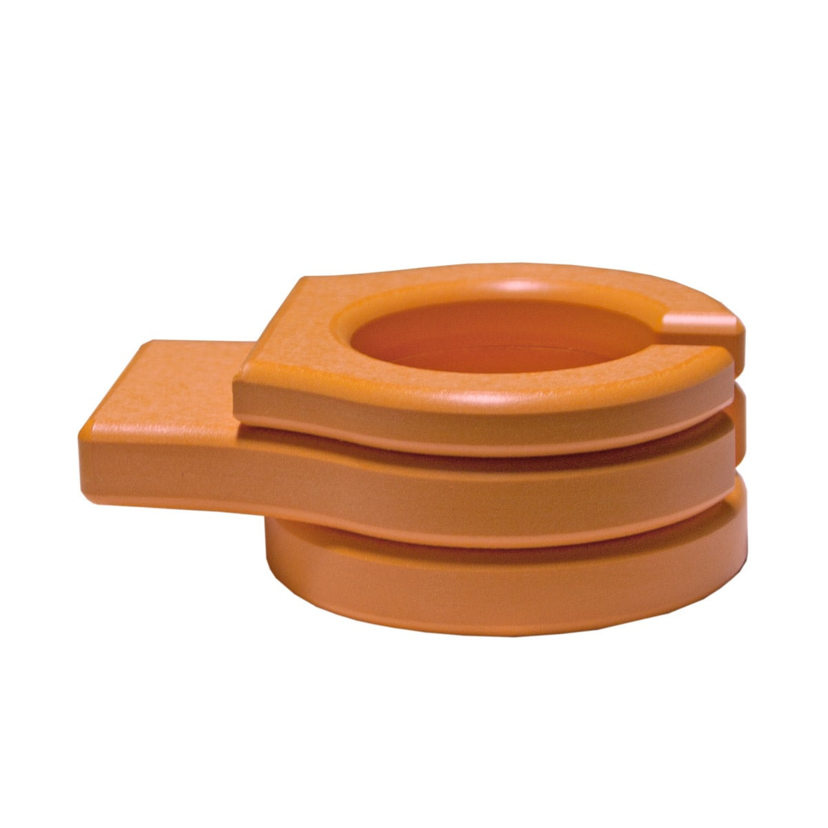 This is the Tangerine colored cup holder add-on on a white background.