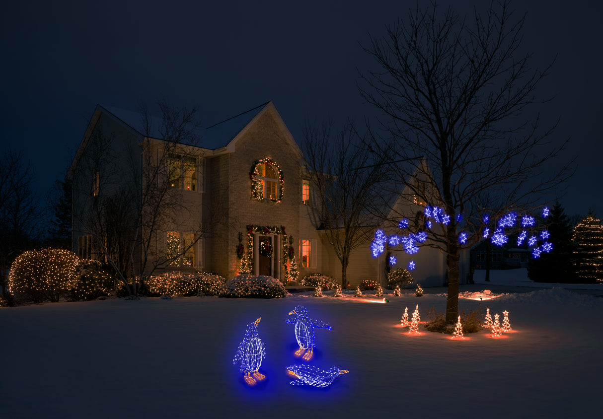 Happy Twinkling LED Penguin Outdoor Wire Decorations Bundle (3-Pack)