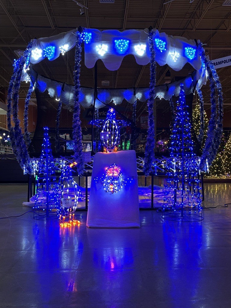 30" Twinkling LED Sliding Penguin Outdoor Wire Sculpture