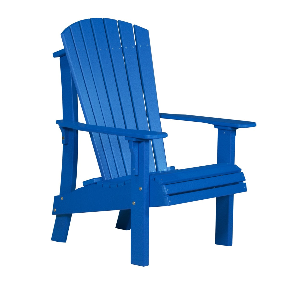 This is the Blue colored Adirondack chair on a white background.