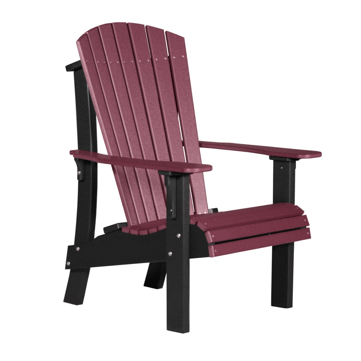 This is the Cherrywood and Black colored Adirondack chair on a white background.