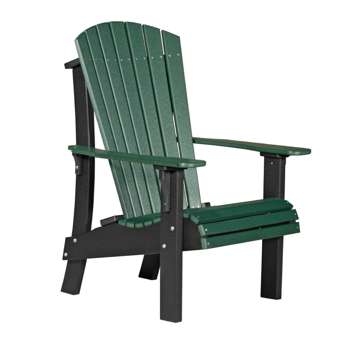 This is the Green and Black colored Adirondack chair on a white background.