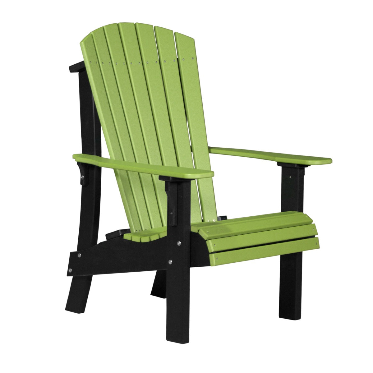 This is the Lime Green and Black colored Adirondack chair on a white background.