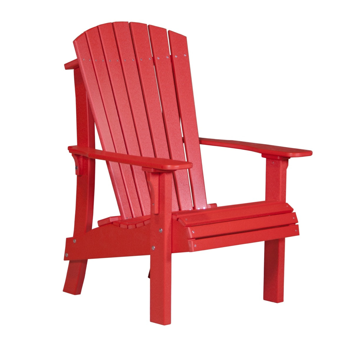 This is the Red colored Adirondack chair on a white background.