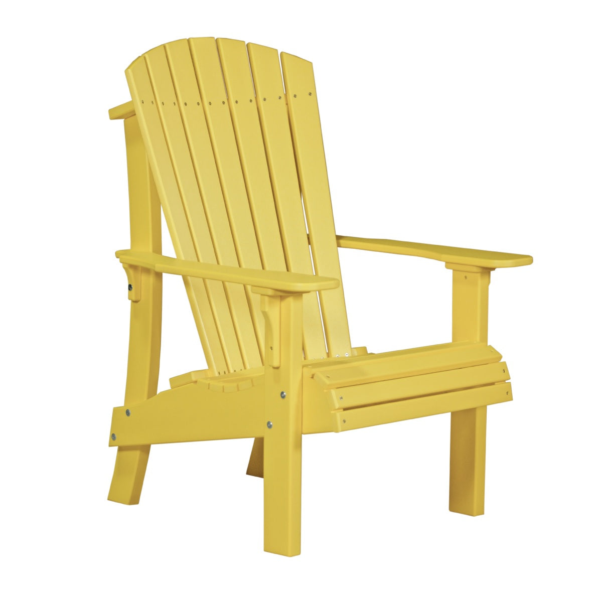 This is the Yellow colored Adirondack chair on a white background.