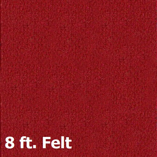 This image shows the 8 ft. Red colored felt option.