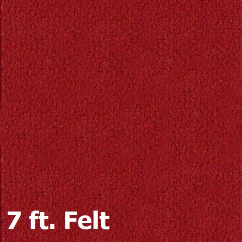 This image shows the 7 ft. Red colored felt option.