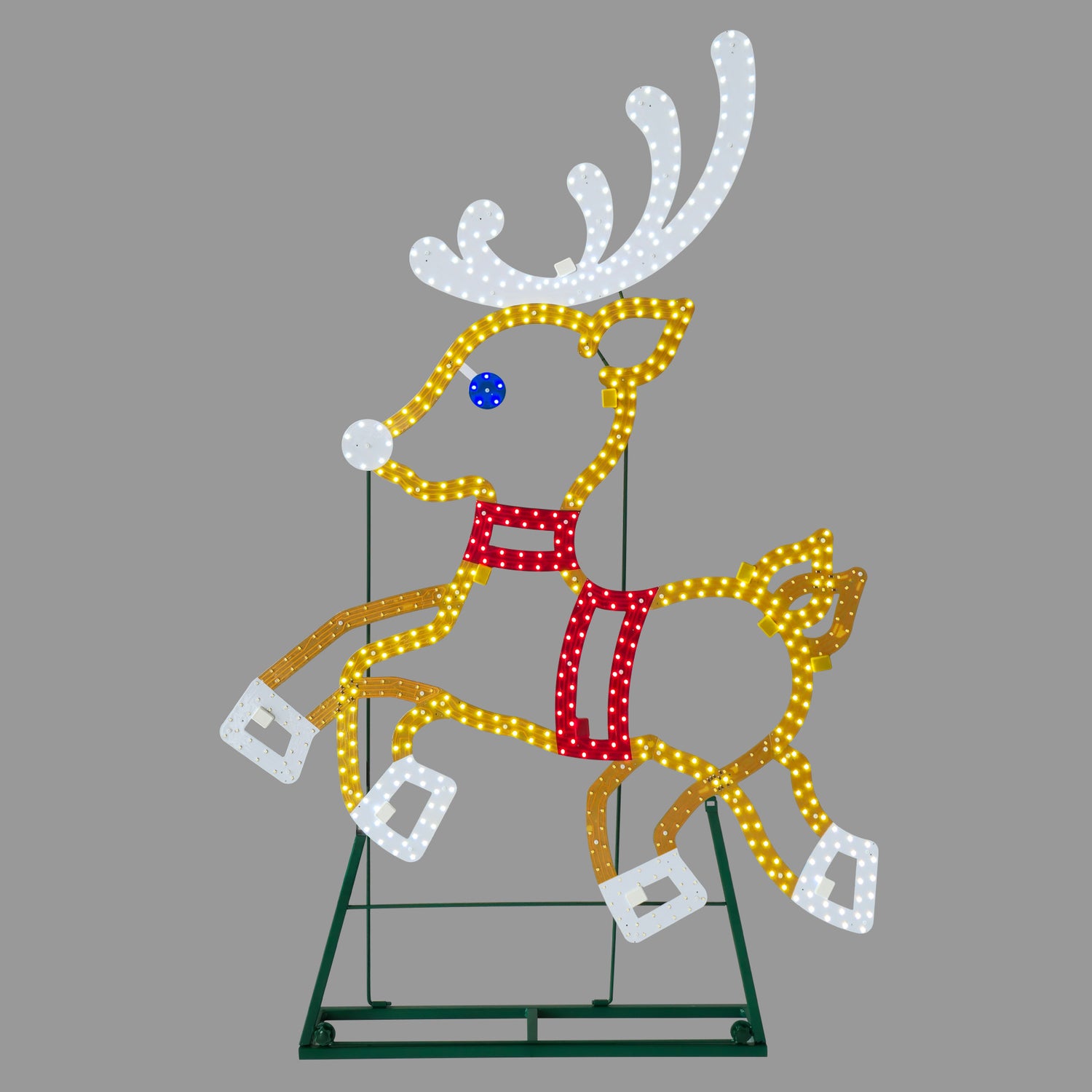 Hi-Vibrant LED Prancing Reindeer Christmas Decoration