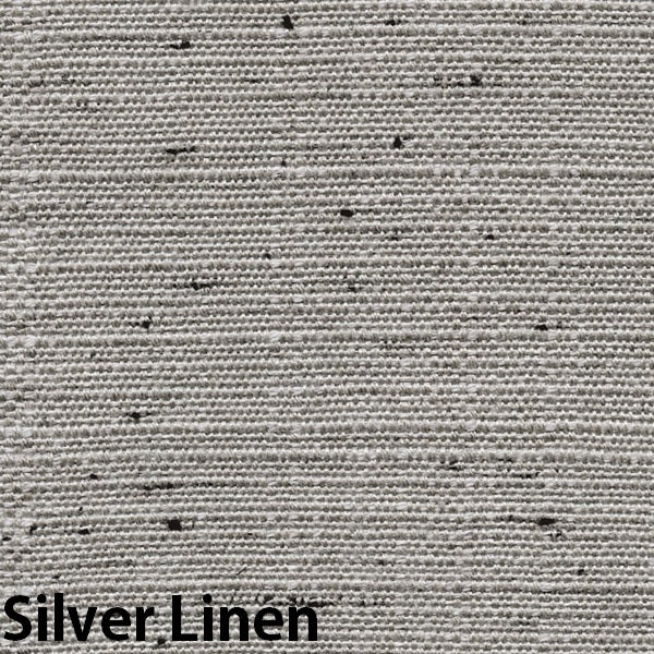 An up close view of the silver linen/gray color of this umbrella.