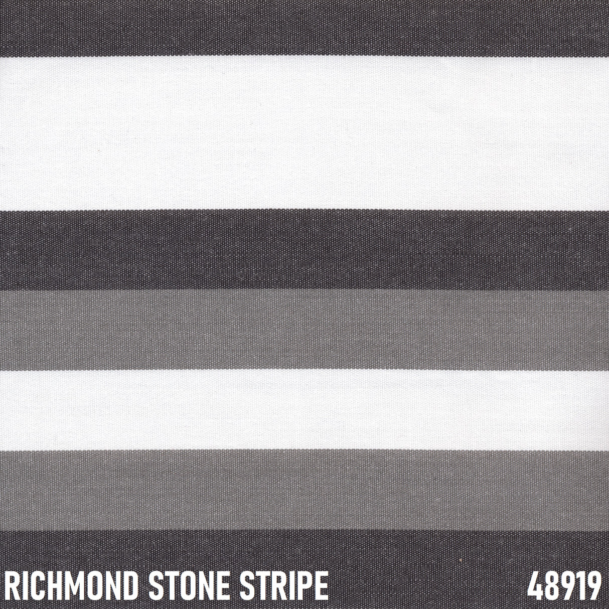 Up close view of the fabric of this umbrella. It is charcoal, white and light gray striped.