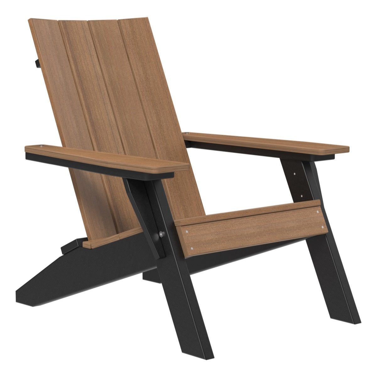 This is the Antique Mahogany and Black colored Adirondack chair on a white background.