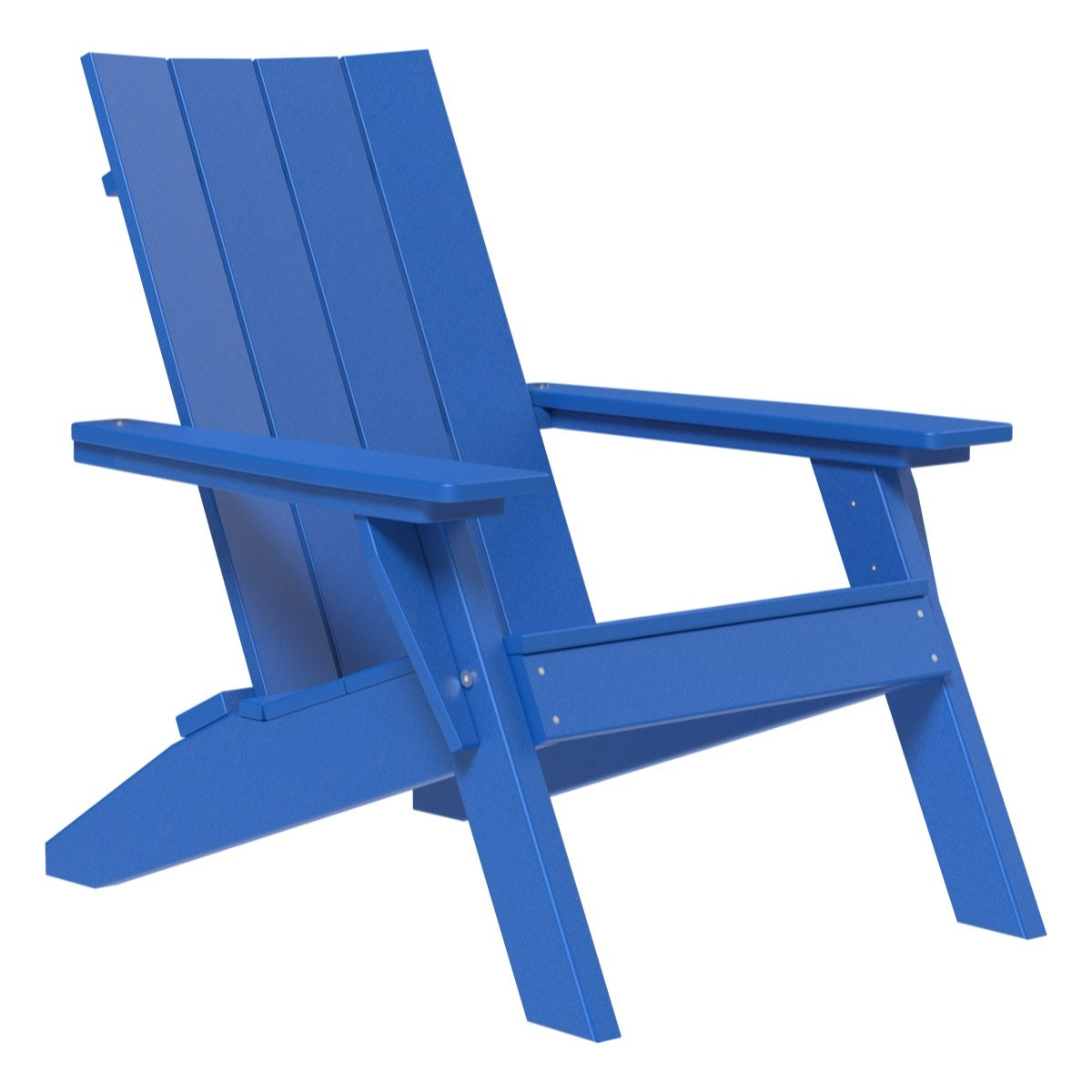 This is the Blue colored Adirondack chair on a white background.