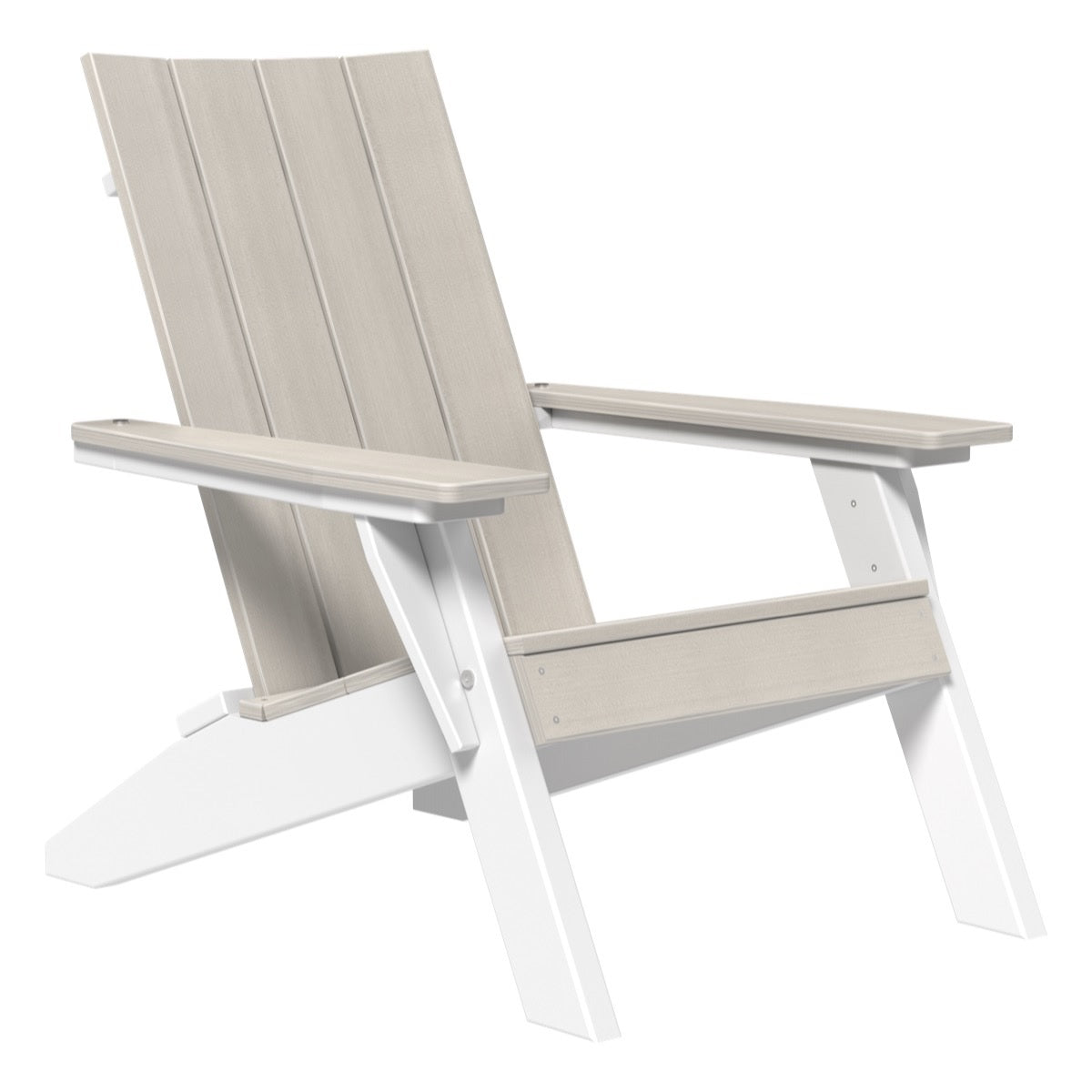This is the Birch and White colored Adirondack chair on a white background.