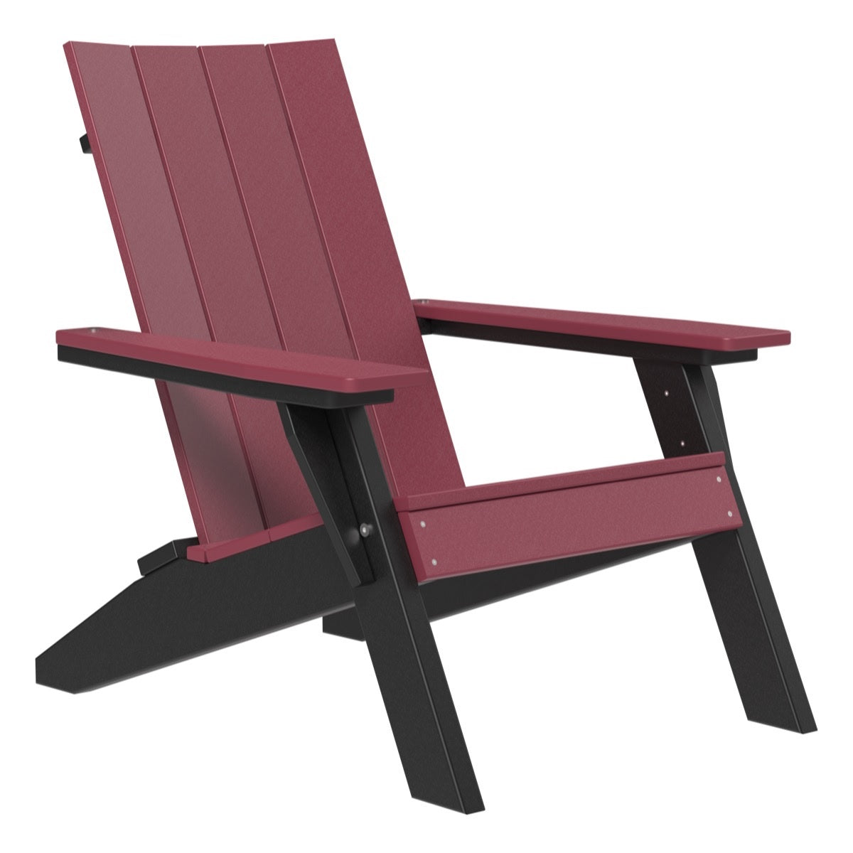 This is the Cherrywood and Black colored Adirondack chair on a white background.