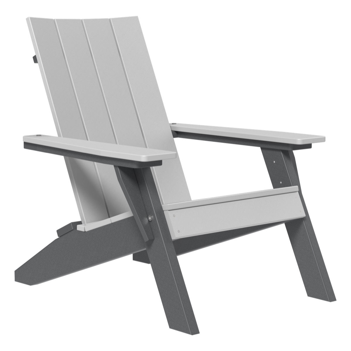 This is the Dove Gray and Slate colored Adirondack chair on a white background.