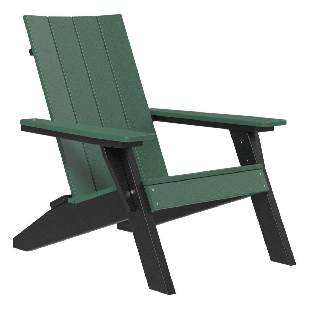 This is the Green and Black colored Adirondack chair on a white background.