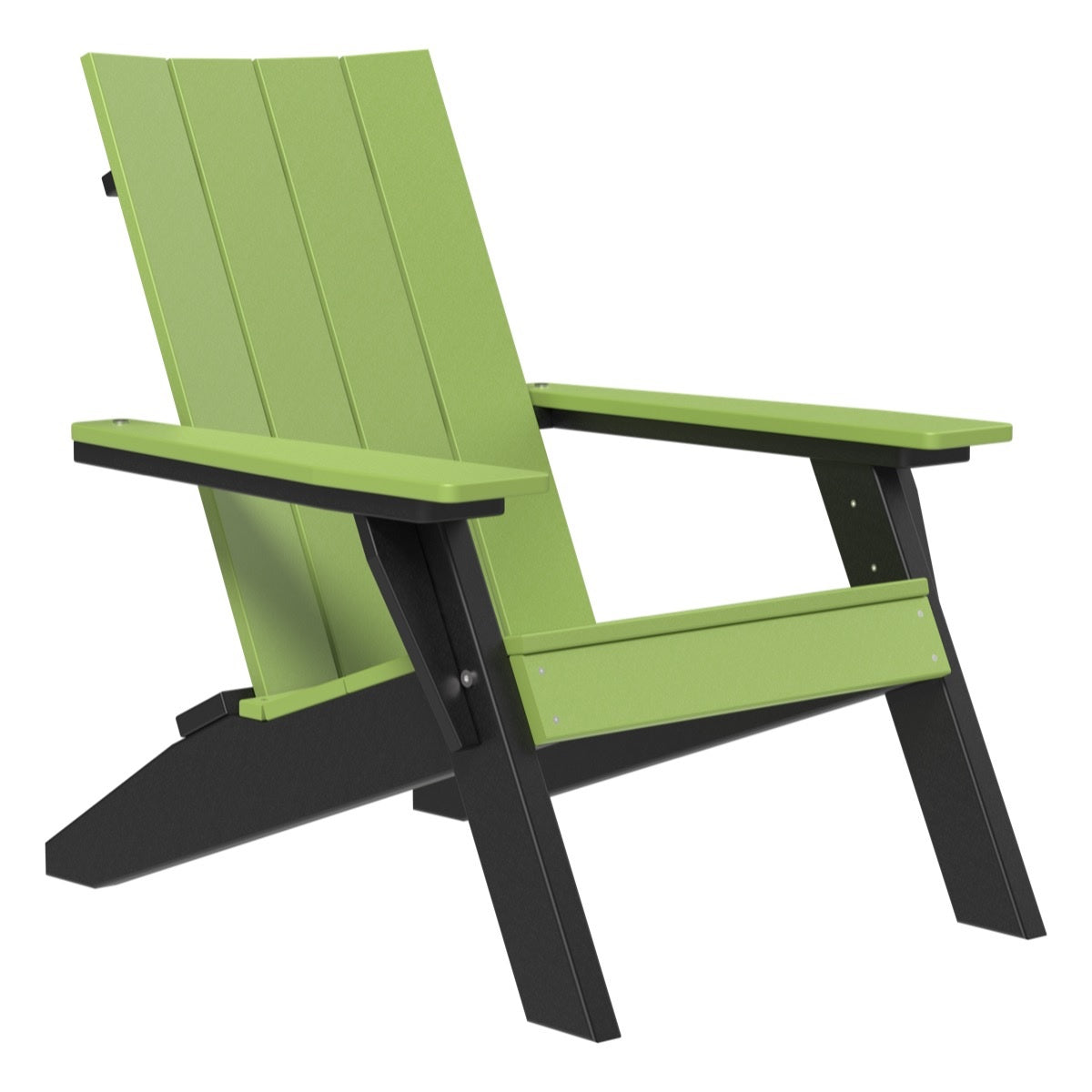 This is the Lime Green and Black colored Adirondack chair on a white background.