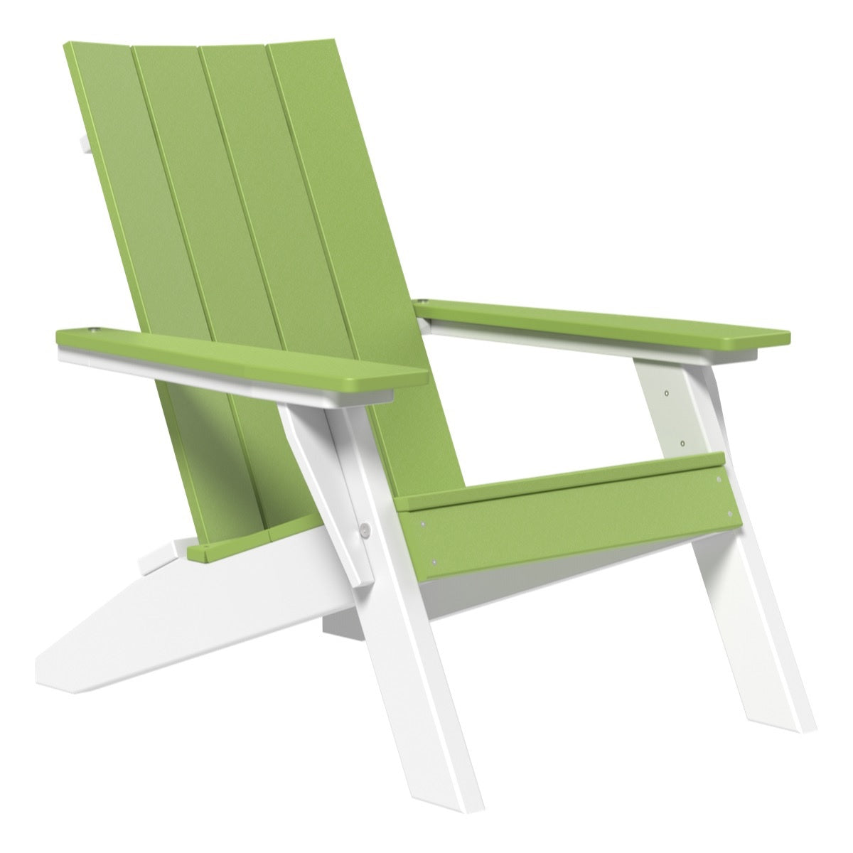 This is the Lime Green and White colored Adirondack chair on a white background.