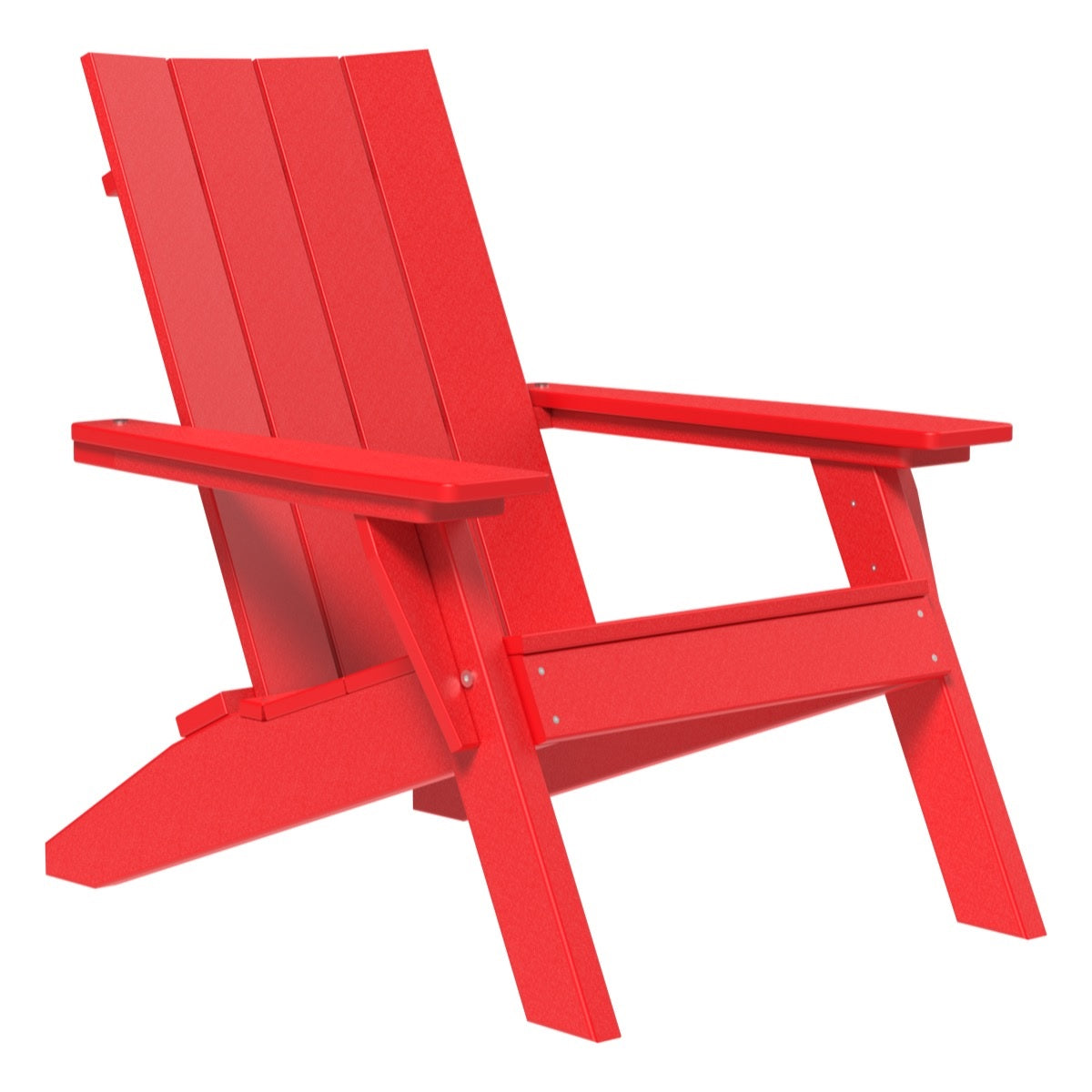 This is the Red colored Adirondack chair on a white background.