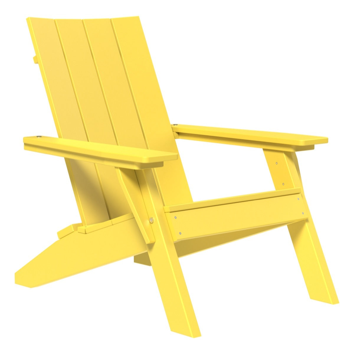 This is the Yellow colored Adirondack chair on a white background.