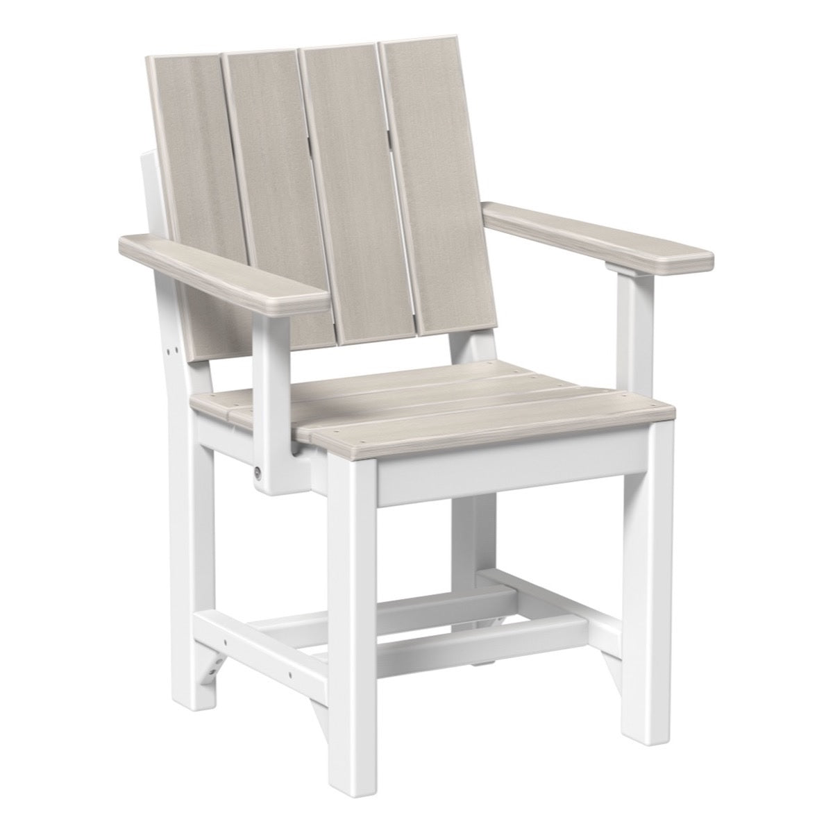 This is the Birch and White colored Urban Arm Chair on a white background.
