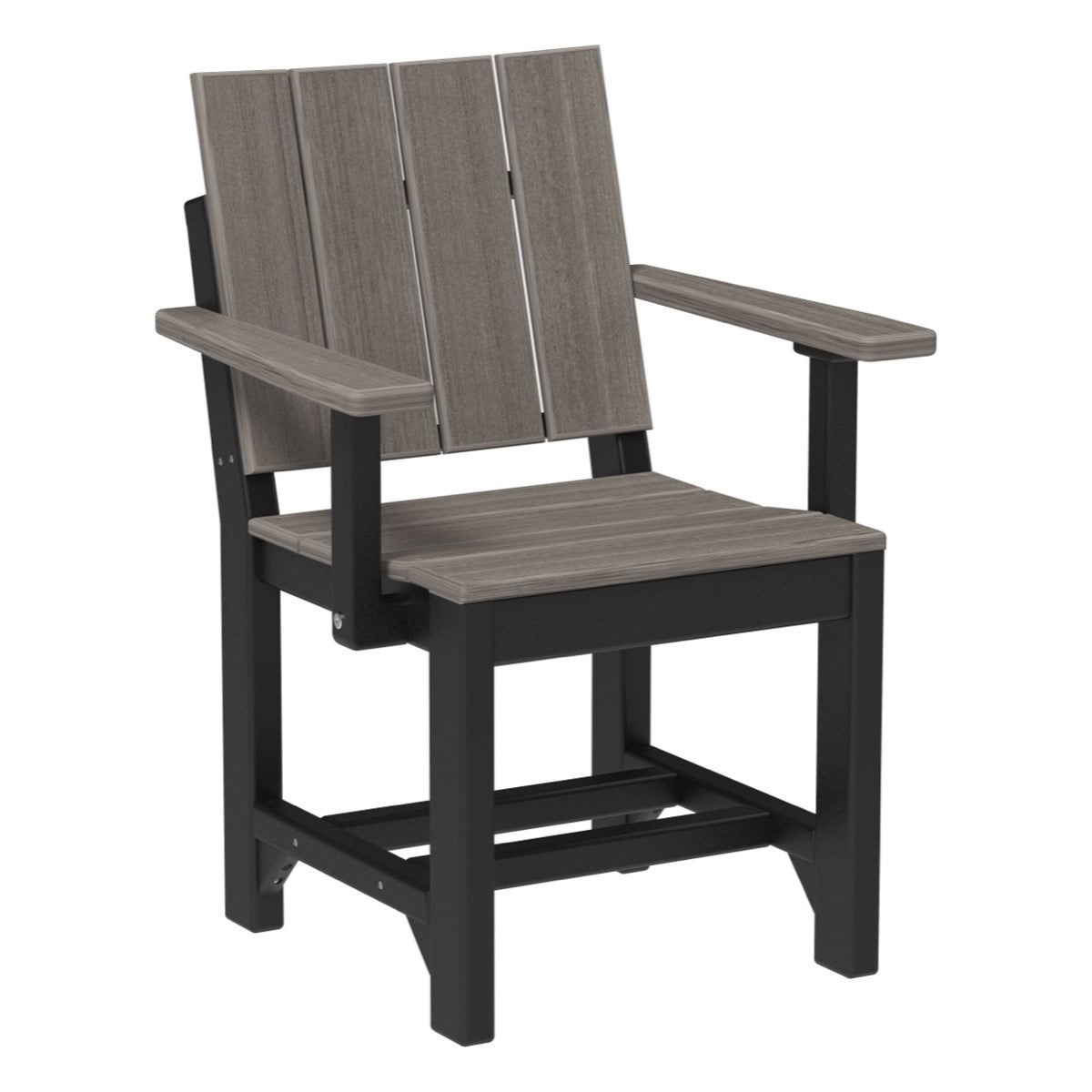 This is the Coastal Gray and Black colored Urban Arm Chair on a white background.