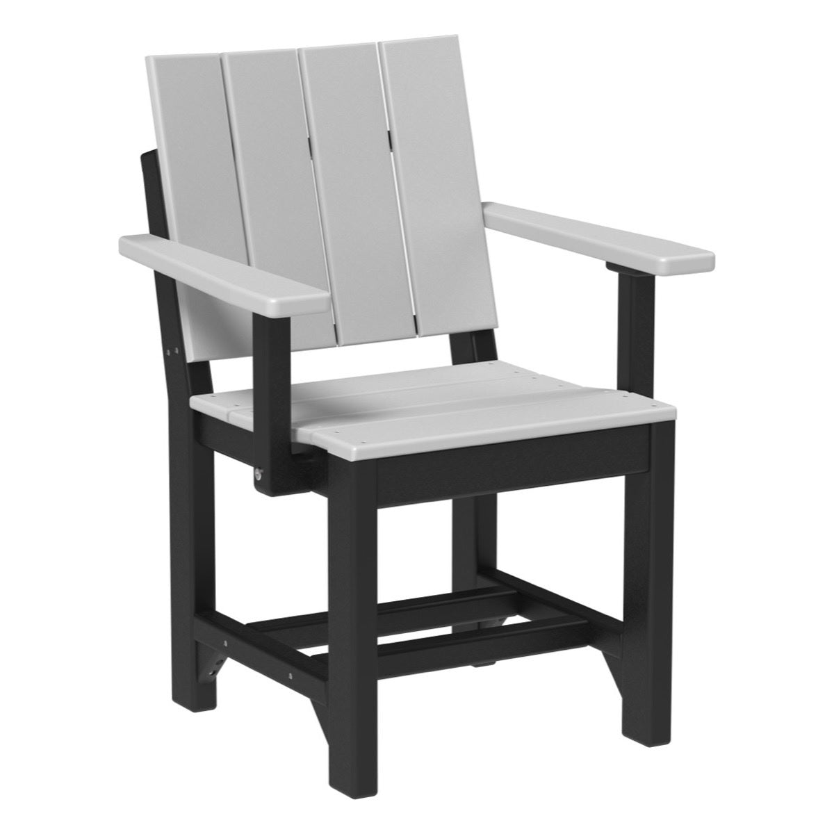 This is the Dove Gray and Black colored Urban Arm Chair on a white background.