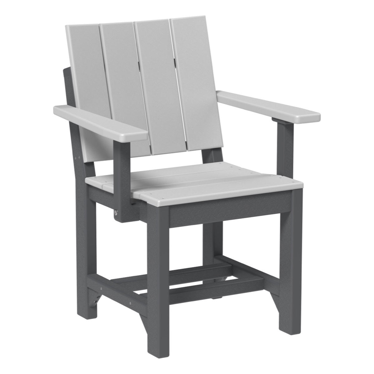 This is the Dove Gray and Slate colored Urban Arm Chair on a white background.