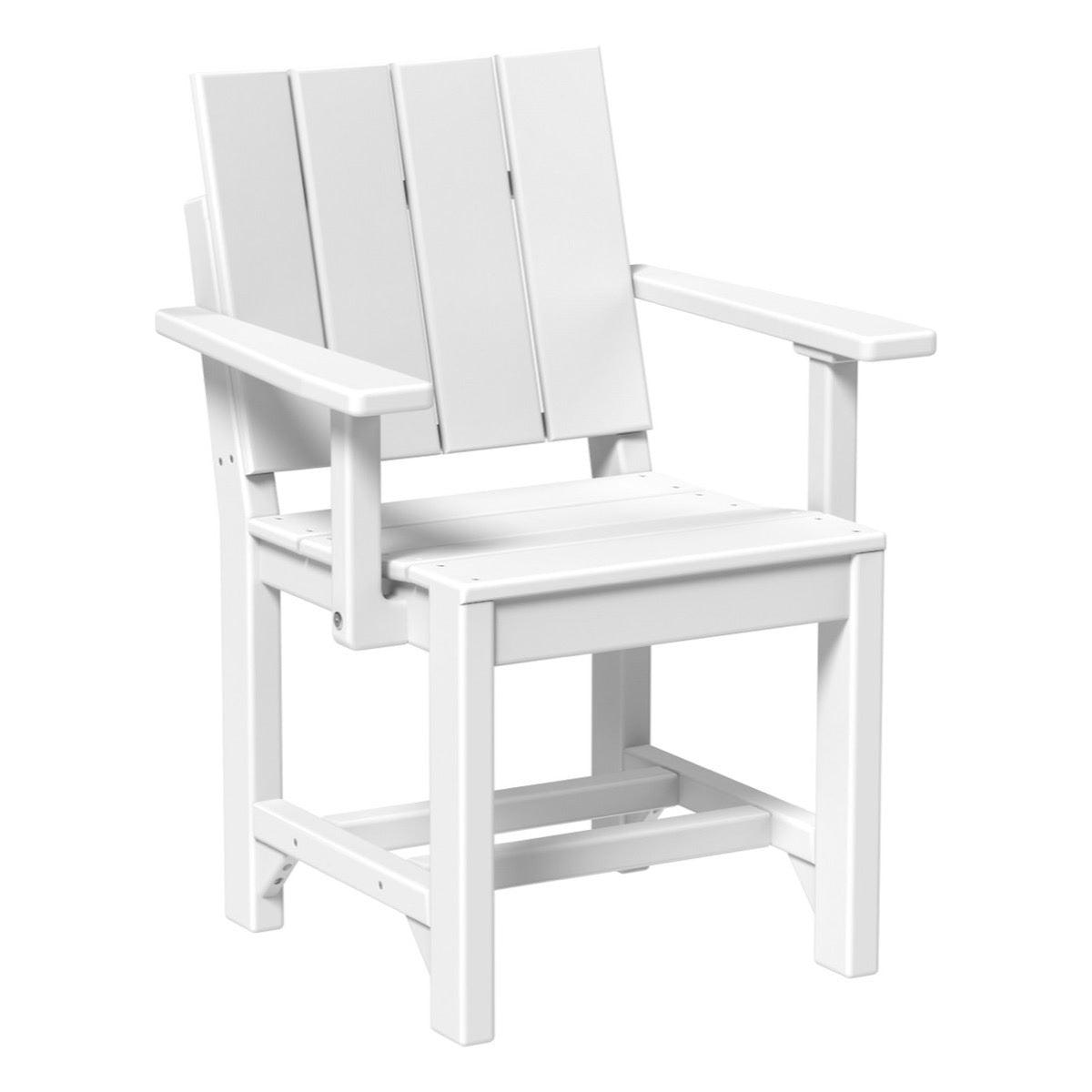 This is the White colored Urban Arm Chair on a white background.