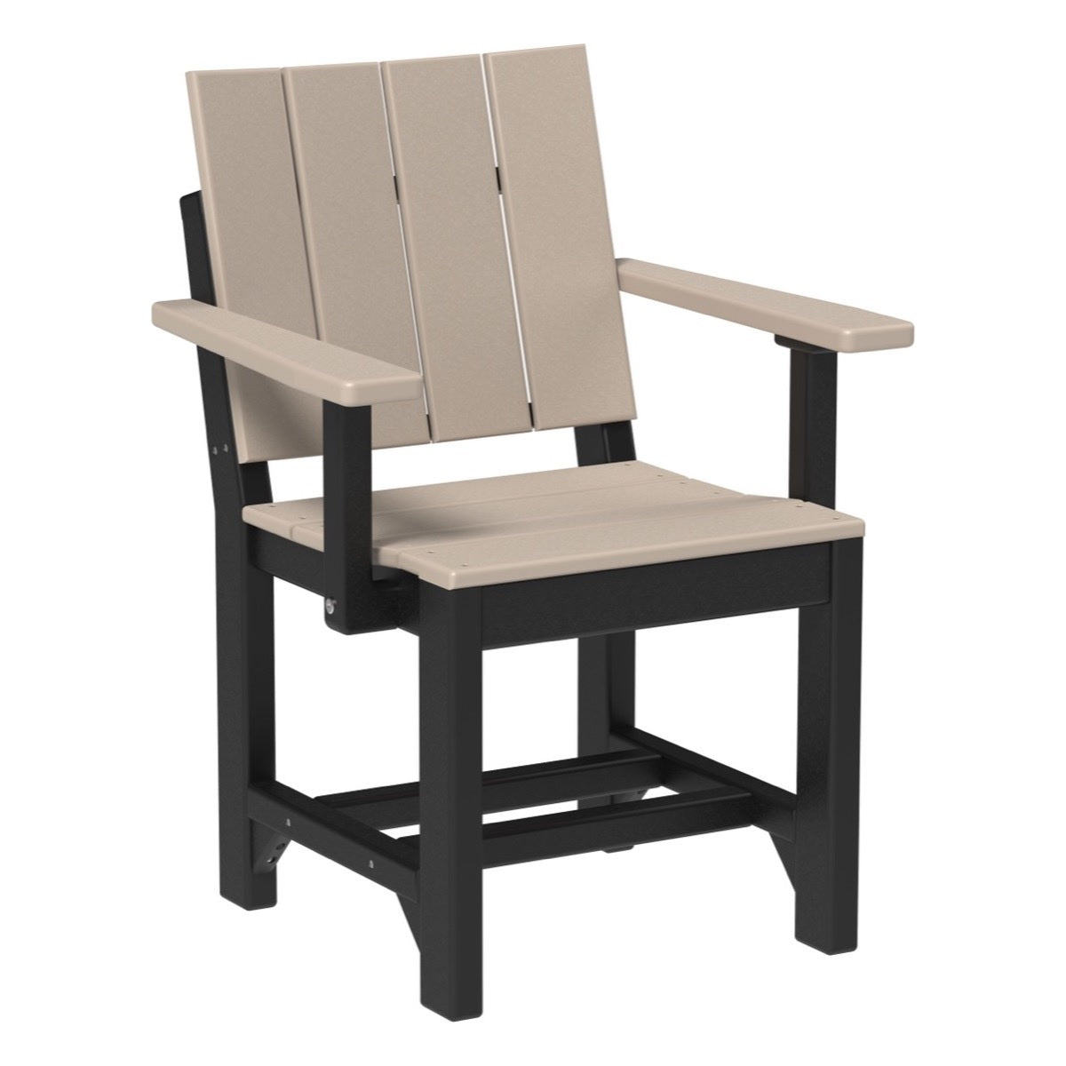 This is the Weatherwood and Black colored Urban Arm Chair on a white background.