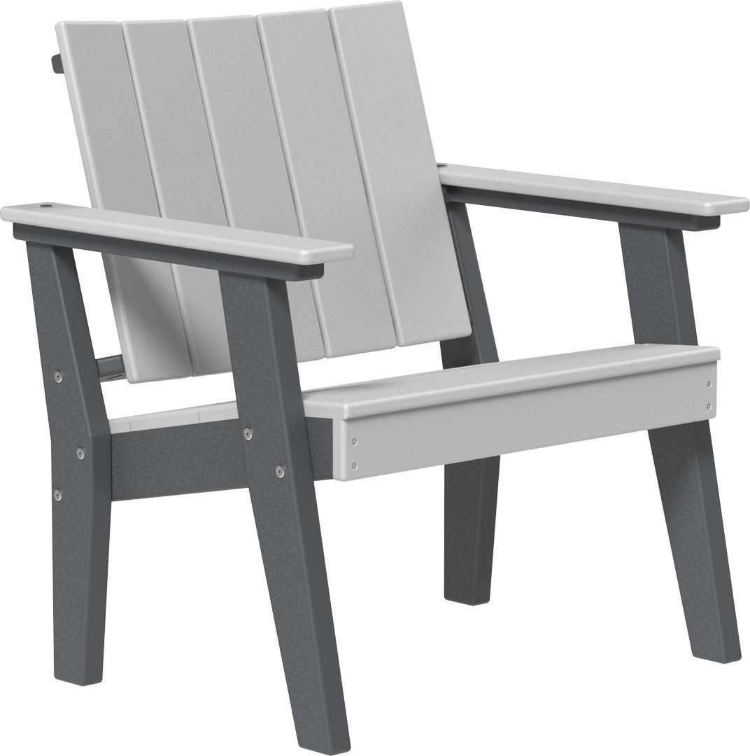 This is the Dove Gray and Slate colored Urban Chat Chair on a white background.
