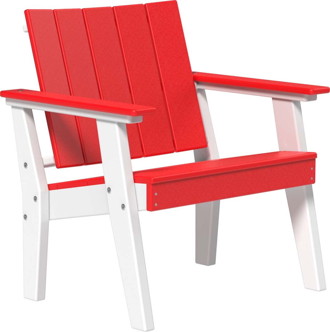 This is the Red and White colored Urban Chat Chair on a white background.